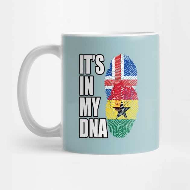 Icelandic And Ghanaian Mix Heritage DNA Flag by Just Rep It!!